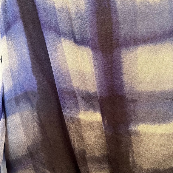 Cusp by Neiman Marcus Blue and Gray Silk Mini Dress - Picture 2 of 10